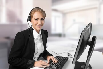 Young woman with computer talk to tutor use videoconference. Digital online educational course, videocall event concept