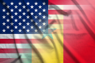 USA and Senegal government flag international relations SEN USA © dmitriy