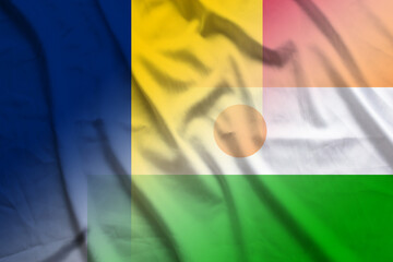 Chad and Niger political flag international contract NER CHL