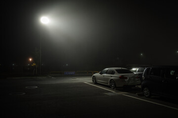 Fototapeta na wymiar 霧の夜
