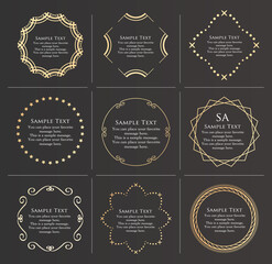 ゴージャスなカードデザインセット。高級感のあるデザインテンプレート