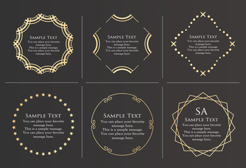 ゴージャスなカードデザインセット。高級感のあるデザインテンプレート