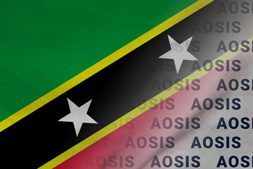 Saint Kitts and Nevis flag AOSIS banner organization