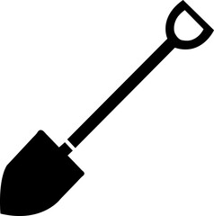 Shovel for digging and construction flat vector icon for apps and websites.eps