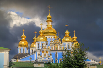 Fototapeta na wymiar Golden Domed Monastery of St Michael , Kiev - Ukraine