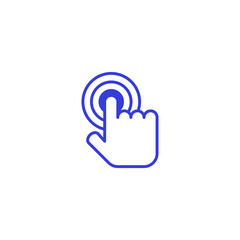 Icono de cursor de mano. Clic de icono de cursor