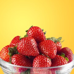 Tasty sweet set of red strawberry