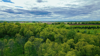 Fototapeta na wymiar Beautiful View of a Rural Landscape in Wisconsin