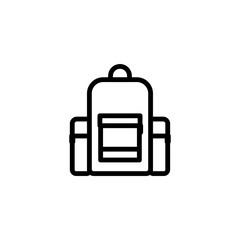 Icono de mochila de viaje