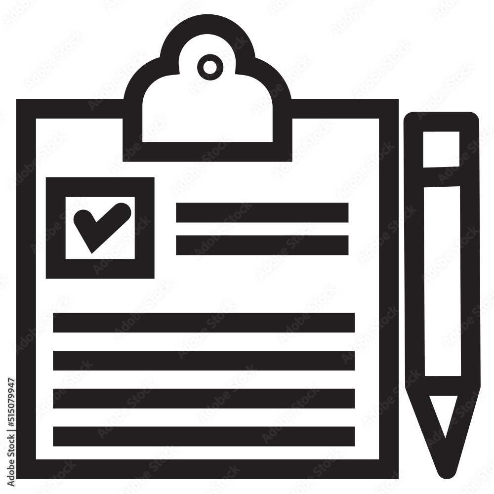 Poster agenda list checklist clipboard notes icon