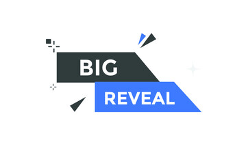 big reveal speech bubble. vector illustration
