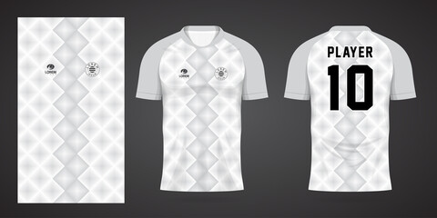 white football jersey sport design template