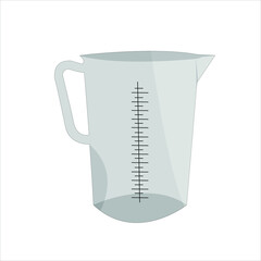 Measuring jug with white background, the  best Cartoonist measuring jug vector illustration