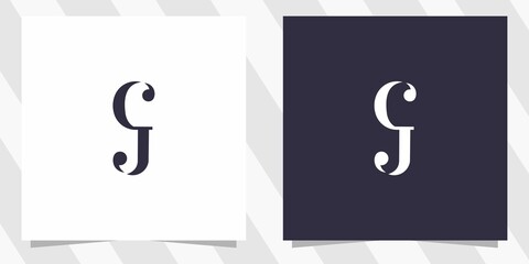 letter cj logo template