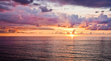 The beauty of the sunset in the city of Old Menado