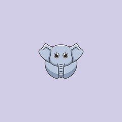 Cute Elephant Logo Design Mascot