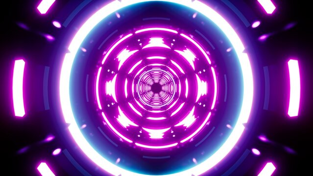 geometric neon tunnel type vj lights