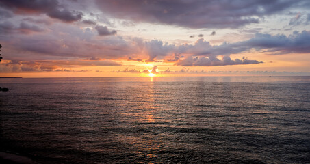 The beauty of the sunset in the city of Old Menado