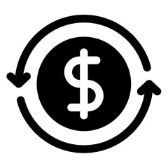 dollar exchange Icon Glyph