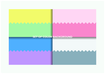 set of colorful cards background