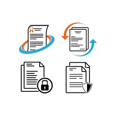 document icon logo vector design