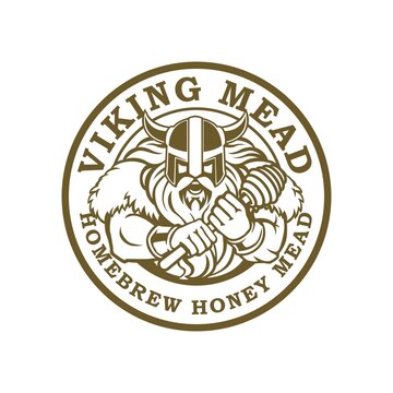 viking mead home brew honey mead logo vector
