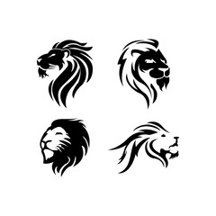lion head icon logo vector design