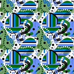 Abstract seamless geometric pattern for fabrics and textiles and packaging and wrapping paper and print and kids