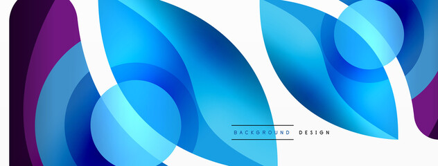 Creative geometric wallpaper. Minimal abstract background. Circle wave and round shapes composition vector illustration for wallpaper banner background or landing page