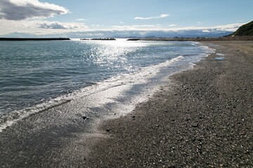 ドローンショット　海