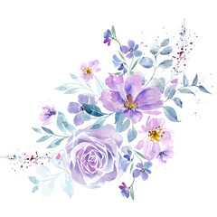 Obraz na płótnie Canvas Very peri Garden flowers bouquet