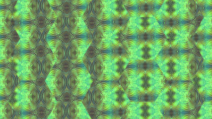 Abstract luminous green background with ornament