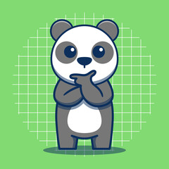Cute panda character is thinking © Supercutecandy