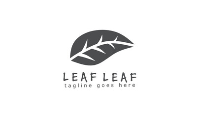 Leaf logo design template for brand or company