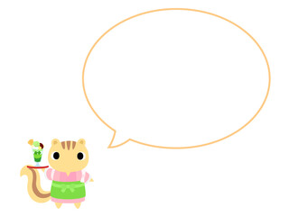 和カフェのリス　吹き出し付