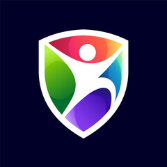 life insurance logo with shield concept