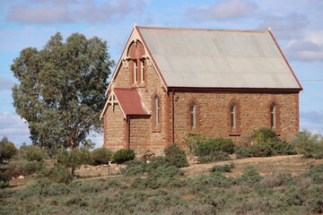 Fototapeta na wymiar Old building in the historic outback village of Silverton near Broken Hill, New South Wales, Australia.