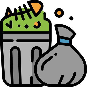garbage filled outline icon