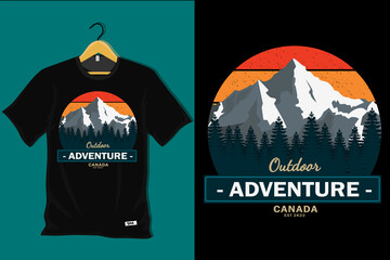 Outdoor Adventure Canada T Shirt Design