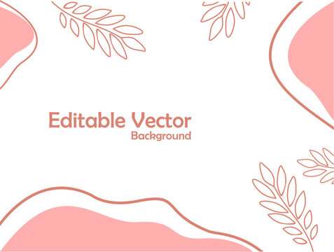 Abstract floral organic vector background templete for presentation or power point templete.