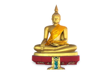 Buddha statue on white background   isolated, Thailand,Buddhism ancient buddha