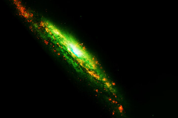 Beautiful galaxy on a dark background. Elements of this image furnished by NASA
