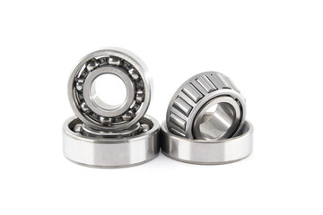 Close-up of tapered roller bearings or ball bearings