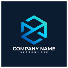 Fototapeta premium M2 Logo Design Template. Initial MZ logo concept vector. Creative Icon Symbol