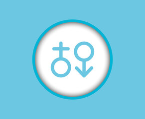 Vector icon of gender symbols (male and female)