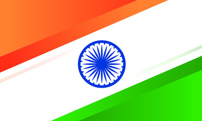 India flag, National flag of India vector. August 15.