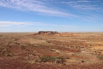Fototapeta premium The Breakaways in the Kanku-Breakaways Conservation Park near Coober Pedy, South Australia.