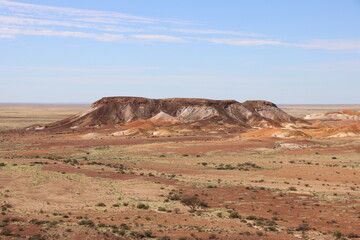 The Breakaways in the Kanku-Breakaways Conservation Park near Coober Pedy, South Australia.