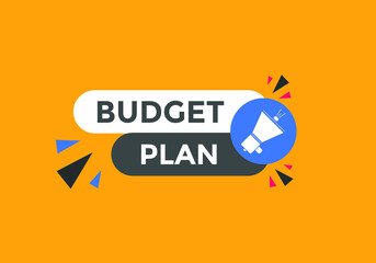 budget plan Colorful web banner. budget plan speech bubble
