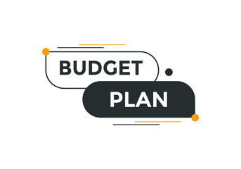 budget plan Colorful web banner. budget plan speech bubble
